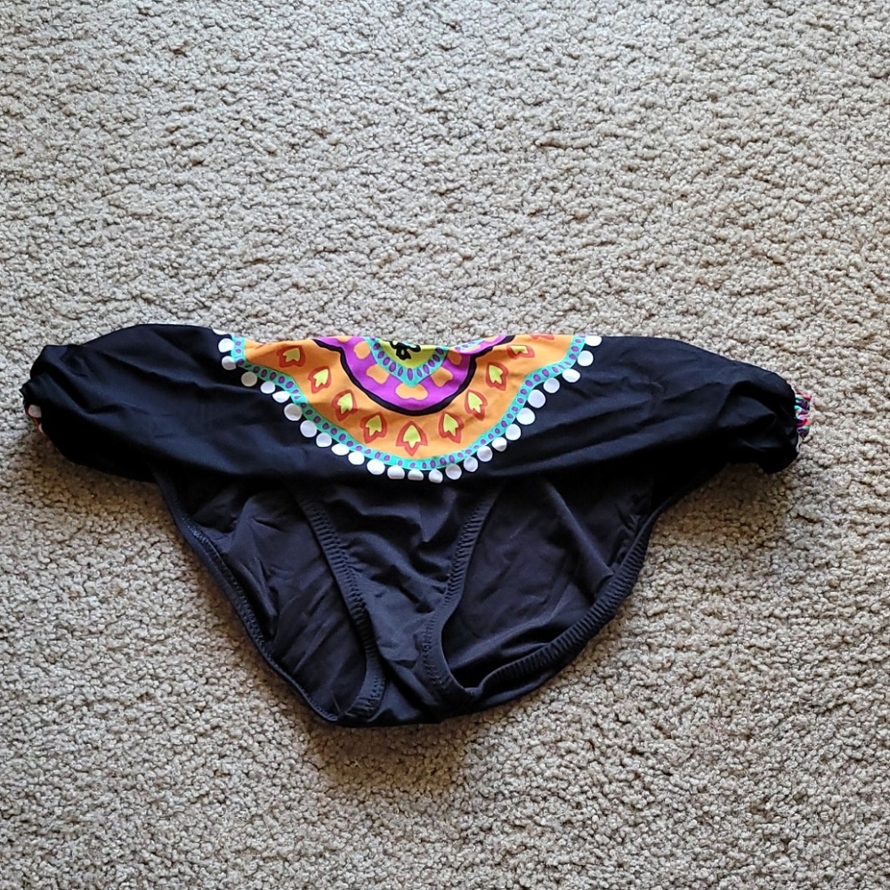 Trina Turk Black & Multi Mandala Bikini Bottom